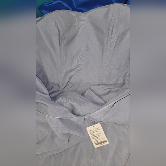 Windsor Blue Formal Gown Sweetheart Neckline Chiffon Size 16 Runs Small Fits 14 - Picture 11 of 15